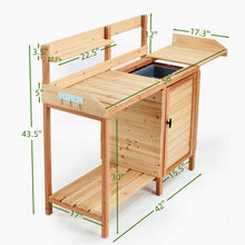 Load image into Gallery viewer, Outdoor Potting Bench Table With Sink, Garden Workstation
