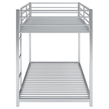 Load image into Gallery viewer, Twin over Twin Metal Bunk Bed, Low Bunk Bed with Ladder,Silver(OLD SKU:WF282465AAN)
