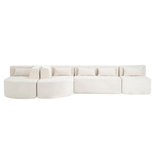 Load image into Gallery viewer, Upholstered Sofa Free Combined Sofa Couch With 2 Chaise Lounge And Five Back Pillows For Living Room
