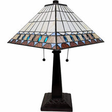 Load image into Gallery viewer, 22" Metal Two Light Candlestick Table Lamp With Empire Shade - Dark Brown / Off-White
