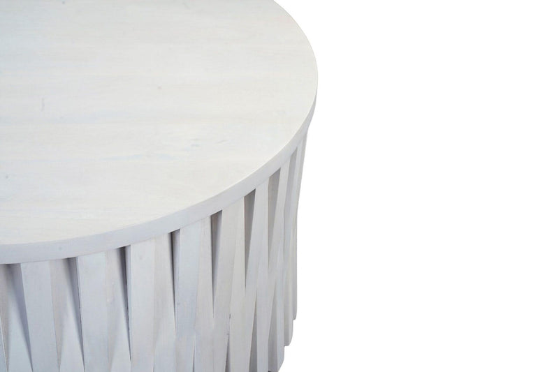 Round Drum Coffee Table (745569) - White