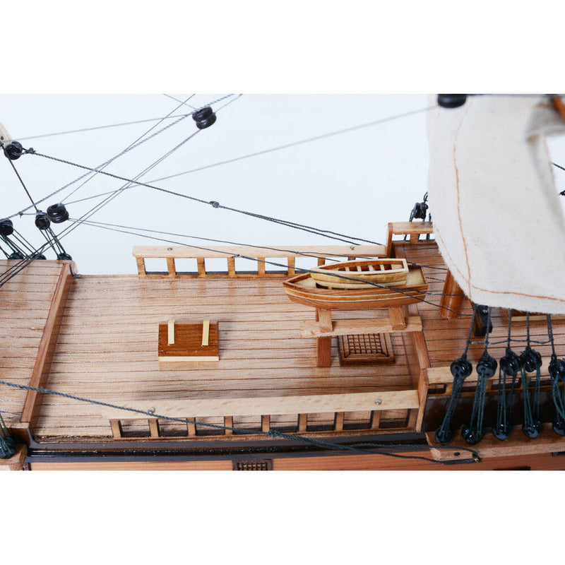 Hand Painted Model Boat (624648) - Dark Brown / Beige