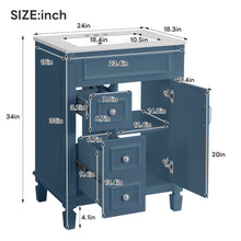 Load image into Gallery viewer, Bathroom Vanity With Sink, Compact Cabinet &amp; 2 Drawers And Adjustable Shelf
