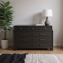 Load image into Gallery viewer, Solid Wood Nine Drawer Double Dresser - Gray
