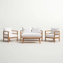 Load image into Gallery viewer, Outdoor Furniture With Coffee Table, Patio Conversation Set Deep Seating With Soft Cushion
