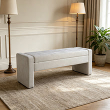 Load image into Gallery viewer, Upholstered Storage Bench With Tufted Seat, Ottoman For Living Room - White
