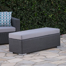 Load image into Gallery viewer, Enthrallia - Outdoor Wicker Bench With Foam Filled Cushion
