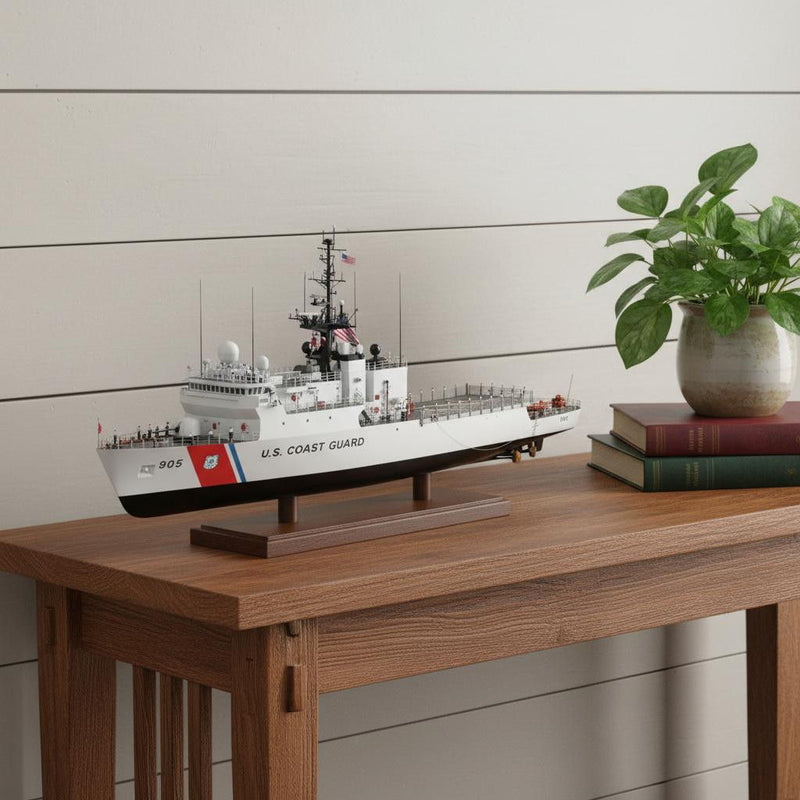 Hand Painted Model Boat (624508) - White
