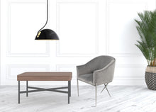 Load image into Gallery viewer, Velvet Solid Color Arm Chair - Gray And Silver
