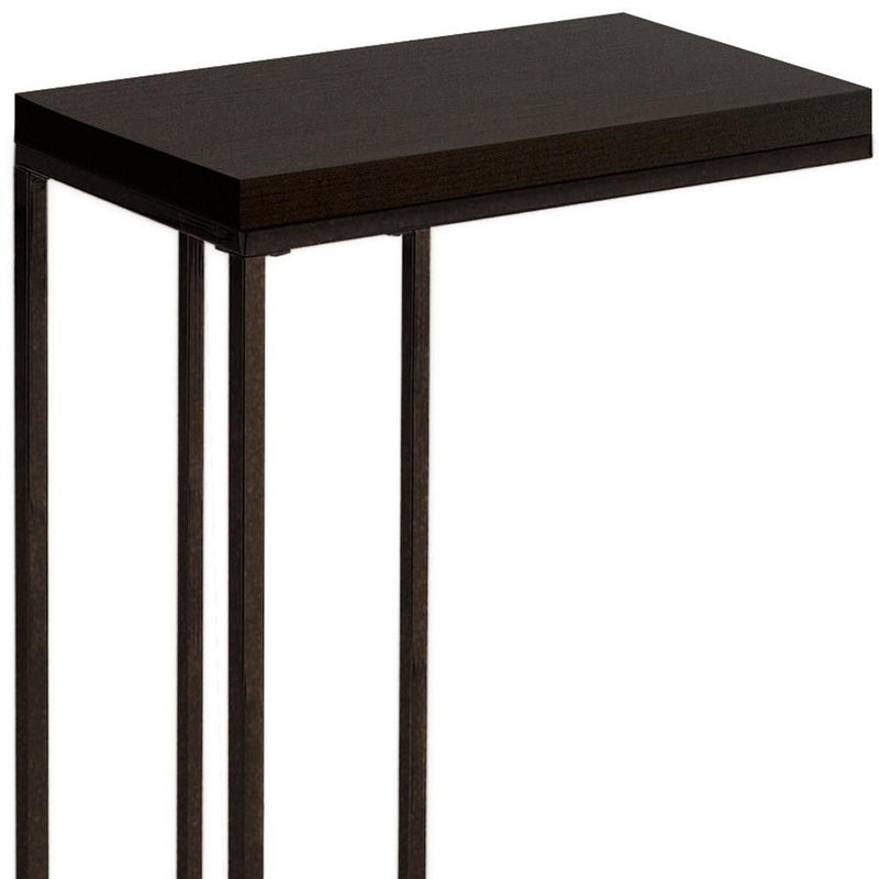 Particle Board Metal Accent Table - Cappuccino