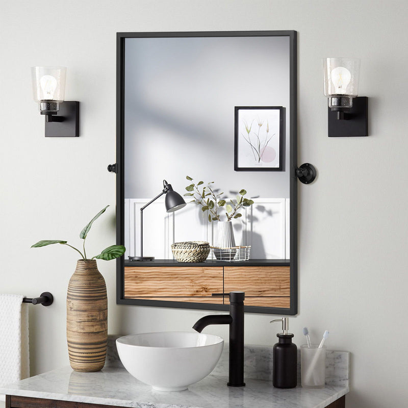 Framed Bathroom Vanity Mirror - Black