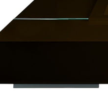 Load image into Gallery viewer, 47" And Clear Wood And Glass Square Low Coffee Table - Brown
