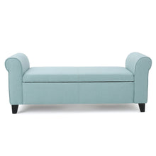 Load image into Gallery viewer, Hayes - Armed Storage Bench With Rolled Arms And Button Tufting
