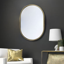Load image into Gallery viewer, Oval Accent Metal Mirror - Gold
