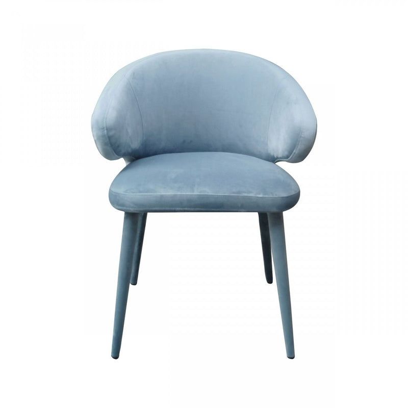 Fabric Wrapped Dining Chair - Blue / Gray