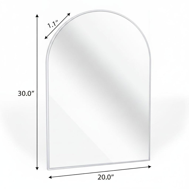 Aluminum Arch Framed Bathroom Vanity Mirror (756071) - Silver