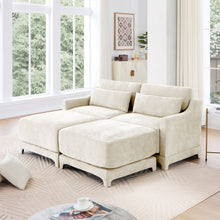 Load image into Gallery viewer, Stylish Sofa With Ottoman And Lumbar Pillows, Ergonomic Design
