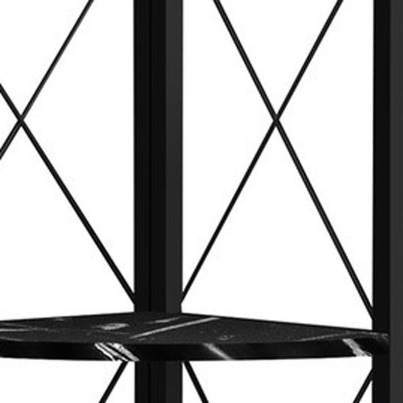 Four Tier Corner Bookcase (489789) - Black