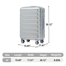 Load image into Gallery viewer, Hard Shell Luggage With Scratch Resistant Surface, 4 Wheels, Combination Lock &amp; Side Hooks
