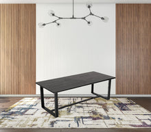 Load image into Gallery viewer, Solid Wood Metal Sled Base Dining Table - Black
