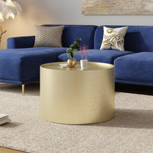 Load image into Gallery viewer, Braeburn - Handcrafted Round Coffee Table Hammered Surface
