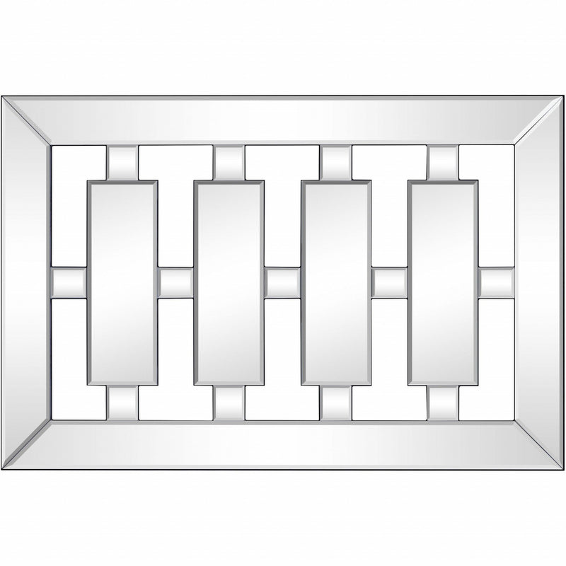 24" Glass Framed Accent Mirror - Clear