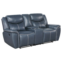 Load image into Gallery viewer, Stanwicke - Motion Reclining Loveseat With Console - Blue
