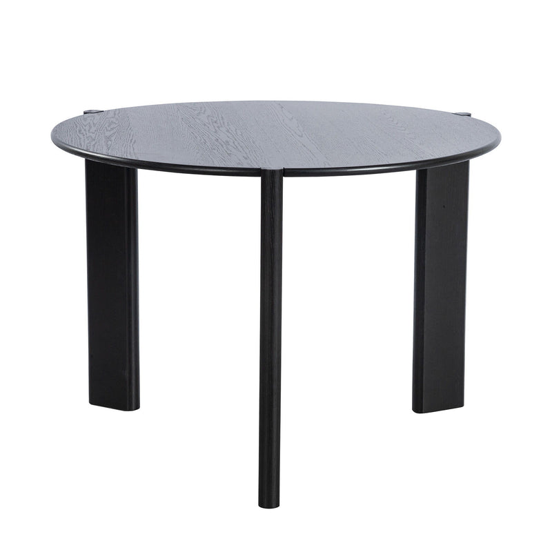 42" Solid Wood Rounded Bar Table - Black