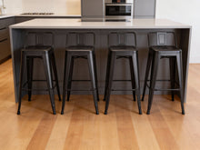 Load image into Gallery viewer, Metal Low Back Counter Height Bar Chairs (Set of 4) - Black
