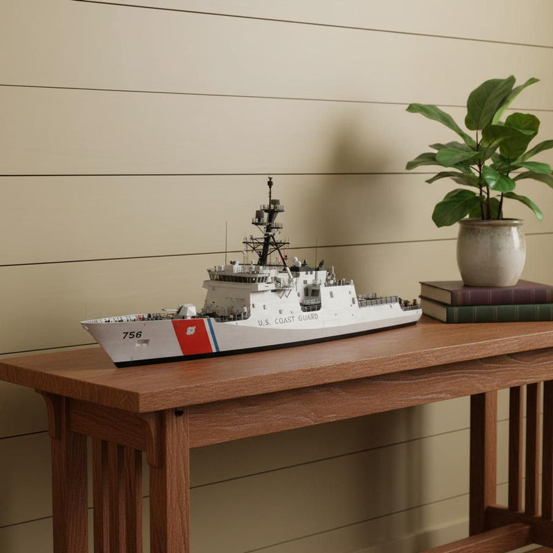 Hand Painted Model Boat (624367) - White