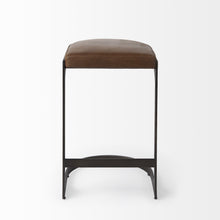 Load image into Gallery viewer, Medium Iron Backless Bar Chair - Brown / Black

