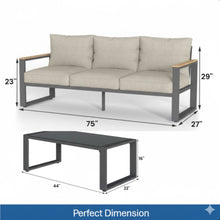 Load image into Gallery viewer, Modern Outdoor Sofa Set With Coffee Table
