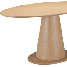 Load image into Gallery viewer, 71" Wood And Solid Wood Oval Dining Table - Natural
