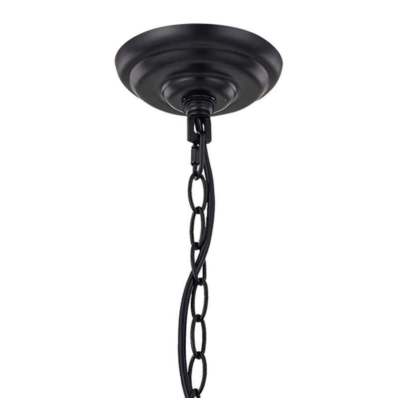 Candle Style Twelve Light Metal Dimmable Chandelier - Brown / Black