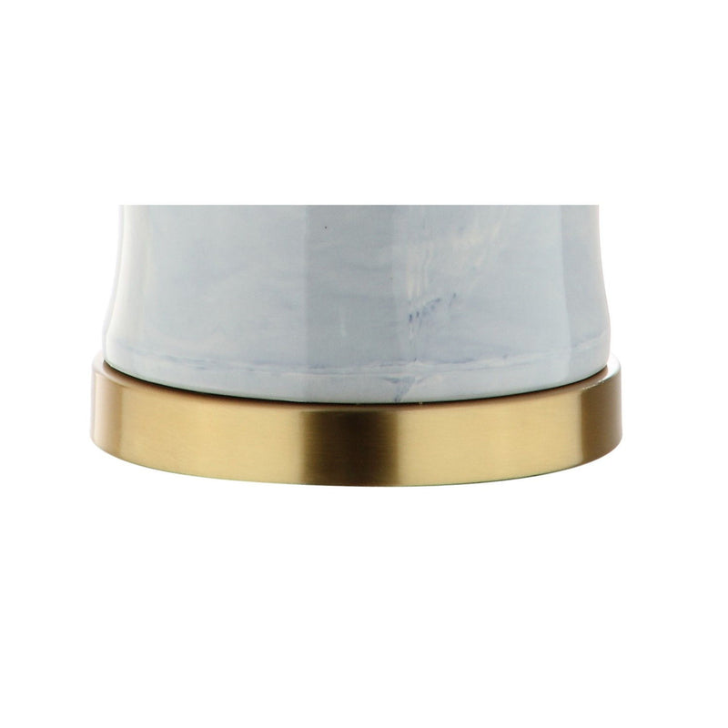 26" Novelty Table Lamp LED With Drum Shade - Blue