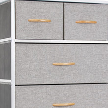Load image into Gallery viewer, Steel And Fabric Six Drawer Chest - Gray / White
