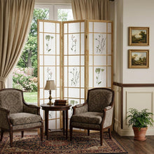 Load image into Gallery viewer, Folding Three Panel Screen Room Divider (469135) - Brown / White
