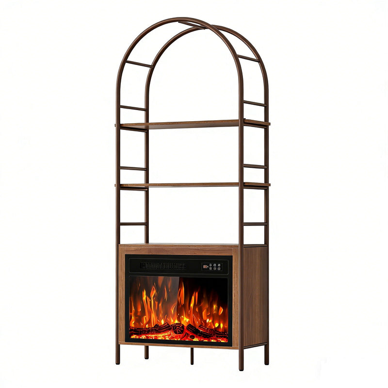 Adjustable Three Tier Etagere Bookcase - Brown