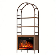 Load image into Gallery viewer, Adjustable Three Tier Etagere Bookcase - Brown
