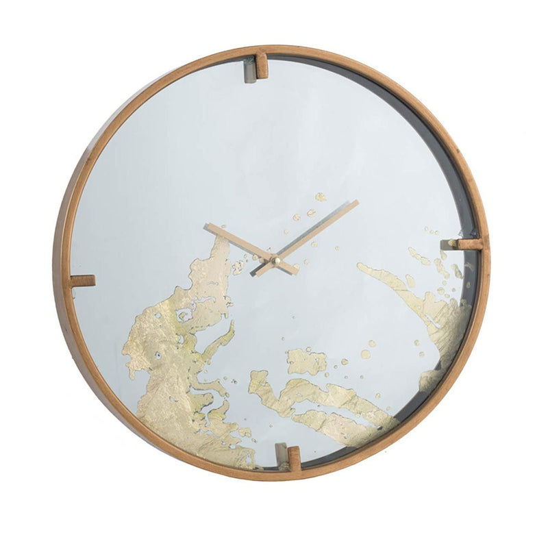 Round Analog Wall Clock - Gold / White