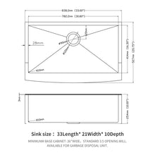Load image into Gallery viewer, Farmhouse Kitchen Sink, Stainless Steel, Apron Front

