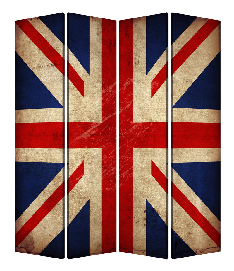 Wood Canvas Union Jack Screen - Multi Color