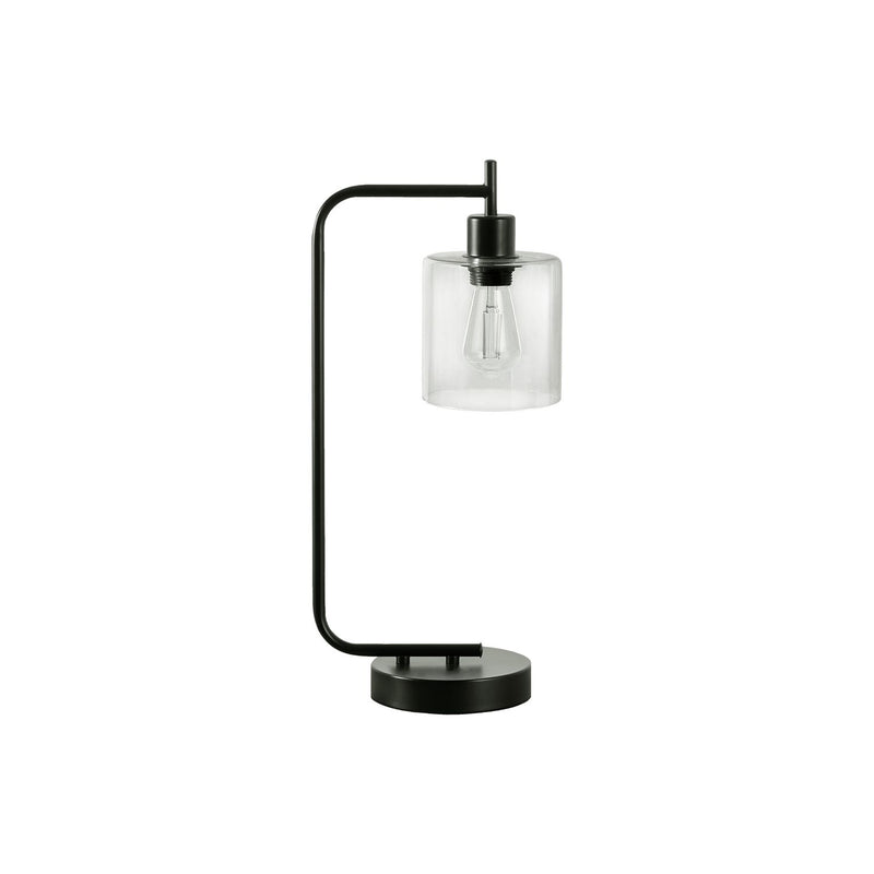Lighting, Table Lamp, USB Port Included, Glass Shade, Modern - Black