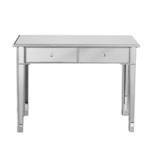 Load image into Gallery viewer, 40" Mirrored Glass Console Table Drawers - Silver
