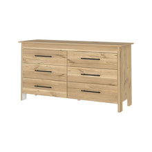 Load image into Gallery viewer, 59" Six Drawer Double Dresser - Natural
