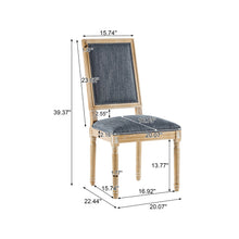 Load image into Gallery viewer, French Country Style Dining Chair With Upholstered Seating And Fluted Legs
