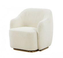 Load image into Gallery viewer, Stylish Sherpa And Steel Chair - Off White
