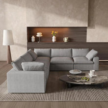 Load image into Gallery viewer, Blend Modular L Shaped Five Piece Corner Sectional - Light Gray
