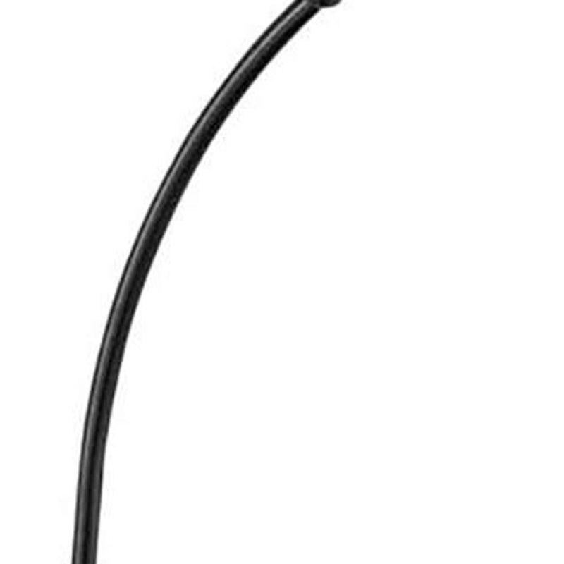 Tray Table Floor Lamp With Brown Empire Shade - Black