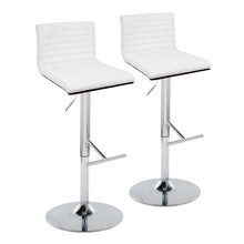 Load image into Gallery viewer, Mason - Contemporary Adjustable Barstool &amp; Swivel With Straight T Footrest (Set of 2)
